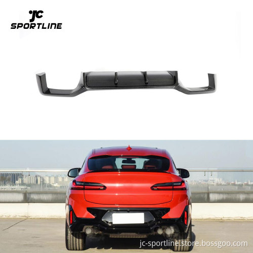 Carbon Fiber Rear Diffuser for BMW G02 X4 F98 X4M 2023